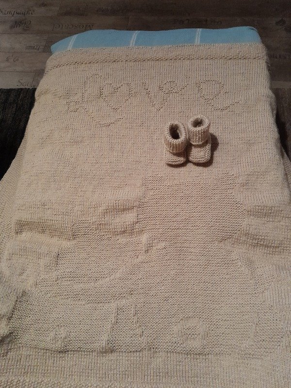 Strickanleitung Baby- / Kinderdecke "Mom's Love"