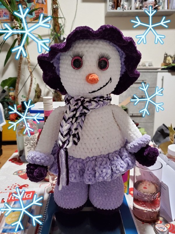 Häkelanleitung Schneemann Sven