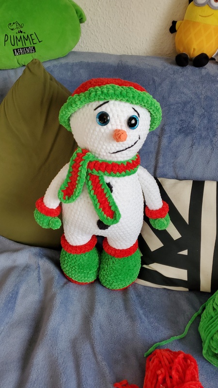 Häkelanleitung Schneemann Sven