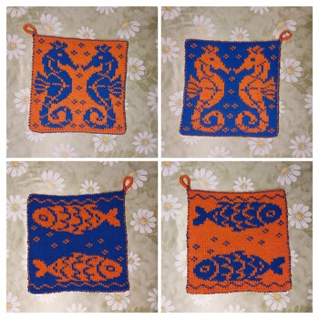 Fische sind auch fertig! Doubleface macht Spaß! 🧶😍