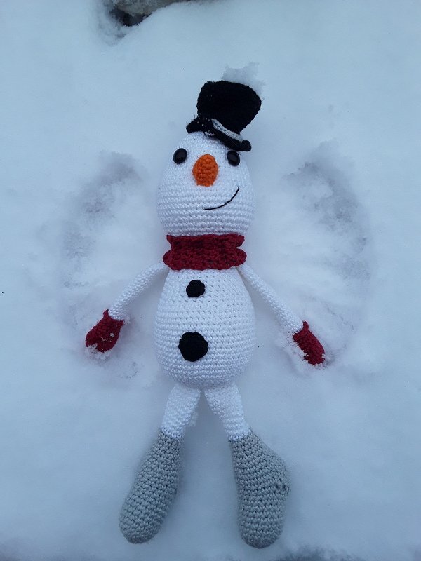 Häkelanleitung Schneemann 'Sam Whitey'