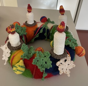 Adventskranz im Büro