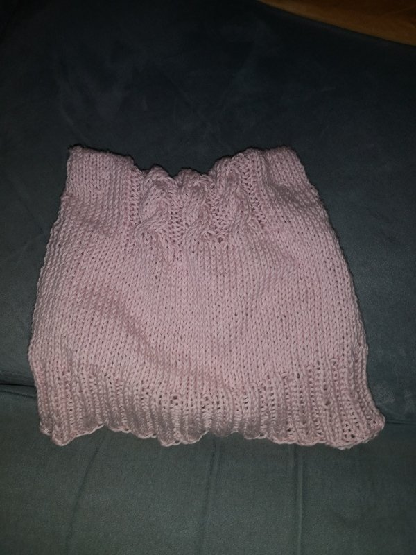 Mütze mit Zopfmuster und Ohren, alle Größen