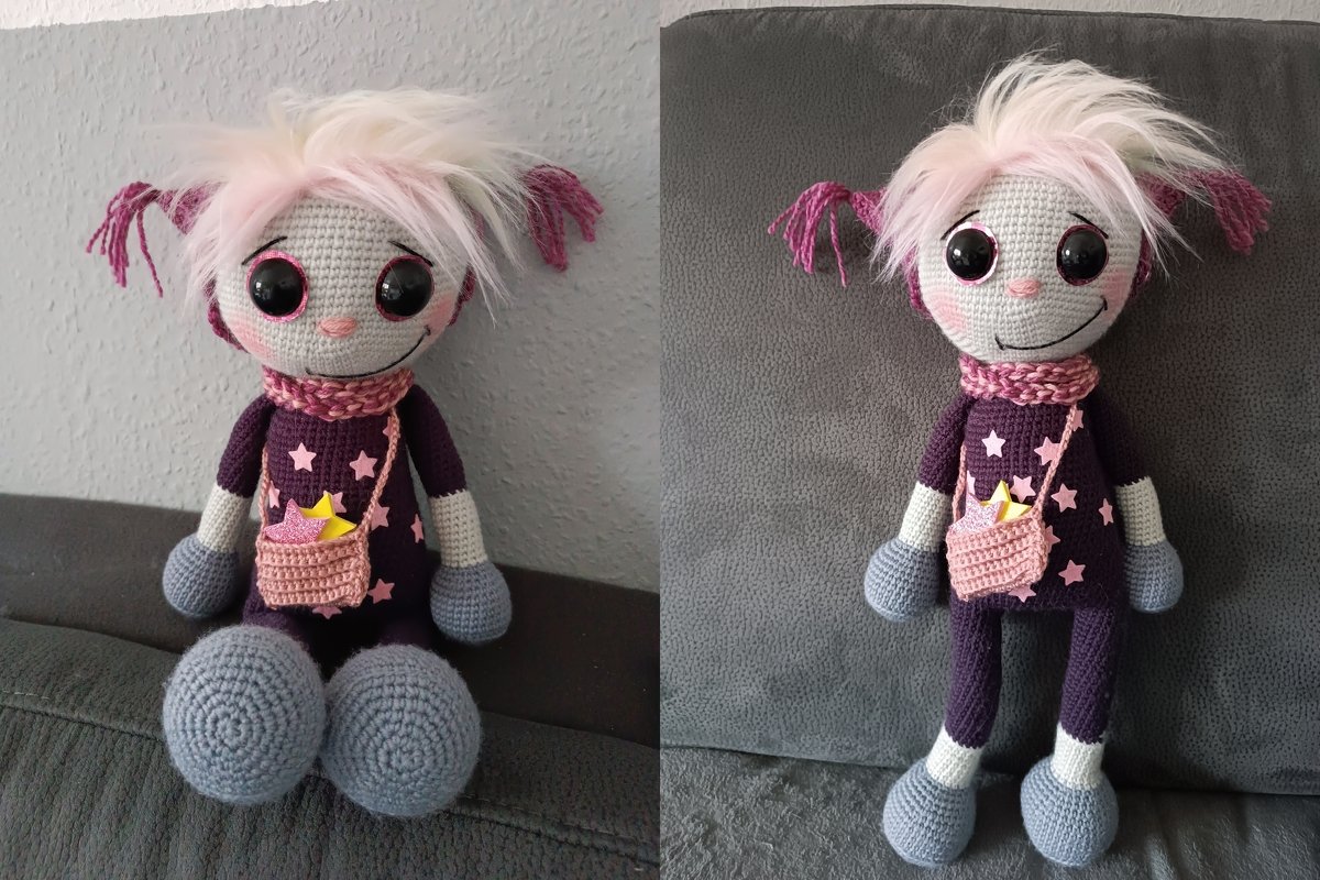 Häkelanleitung XXL Mond Männchen + Mond