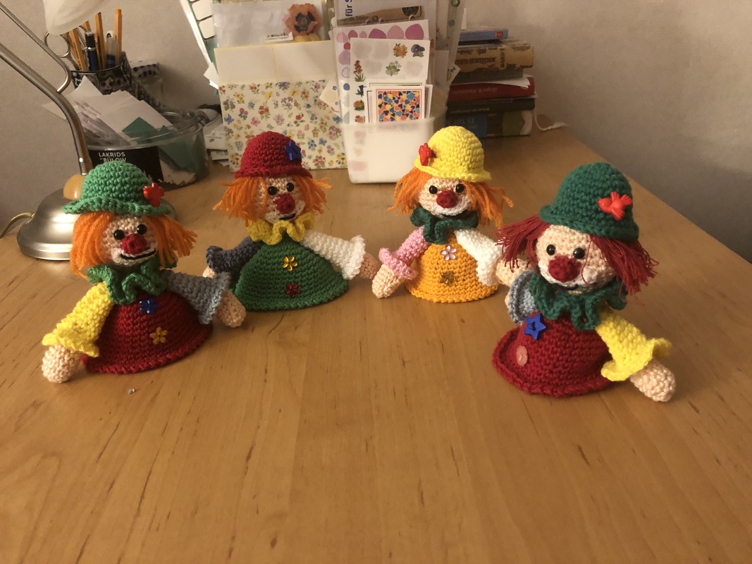 Häkelanleitung Eierwärmer Clowns - PDF Datei