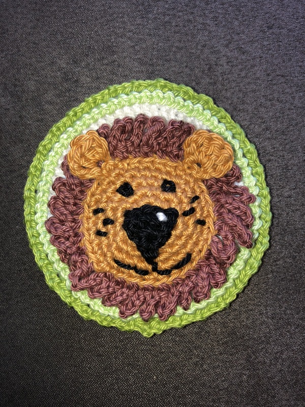 Häkelanleitung Löwe Applikation - Aufnäher Patch