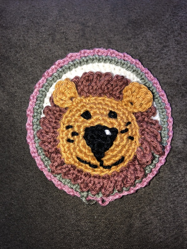 Häkelanleitung Löwe Applikation - Aufnäher Patch