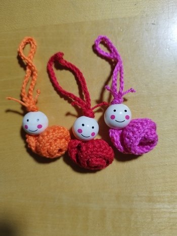 Süße Schnecken. Anleitung bei YouTube. Schachenmayr Catania Baumwolle