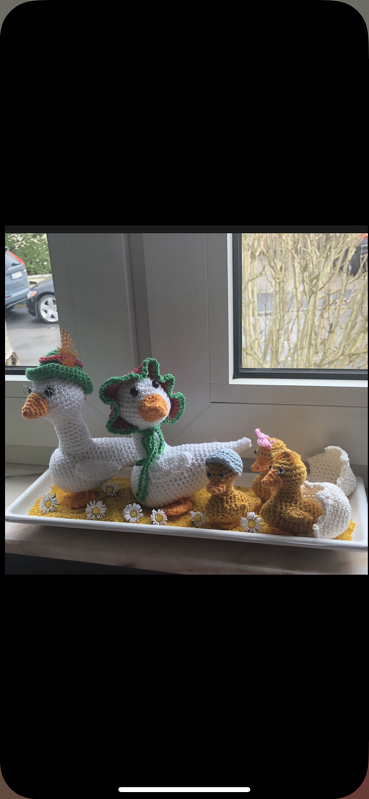 Häkelanleitung Gänsefamilie