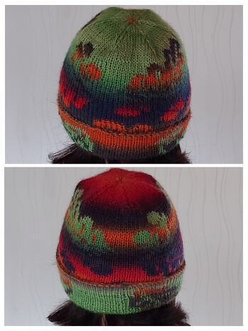 DF-Mütze, passend zum Schal, ist nun auch fertig.