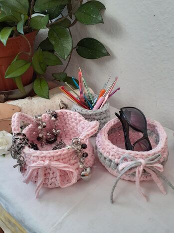 Körbchen aus Textilgarn