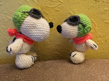 Snoopy in groß und klein.
Hat gut funktioniert, ist aber ziemlich aufwendig.