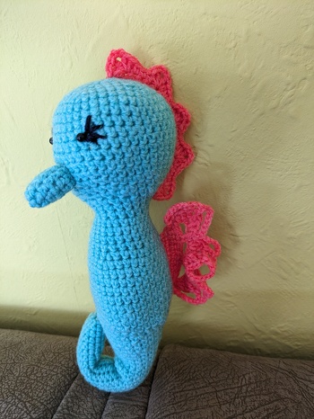 Seepferdchen, ging ganz gut, bis auf die Rückenflosse