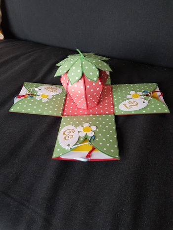 Die Explosionsbox war gut nachzuarbeiten und die Anleitung ist verständlich geschrieben.
Die Beschenkte Person hatte grosse Freude daran.