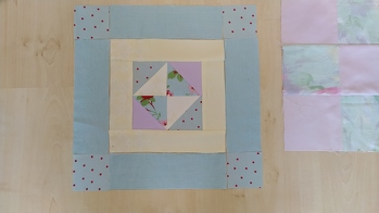 Der letzte Muster Block. Jetzt beginnt das quilten