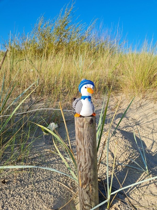 Häkelanleitung Tetje die Möwe