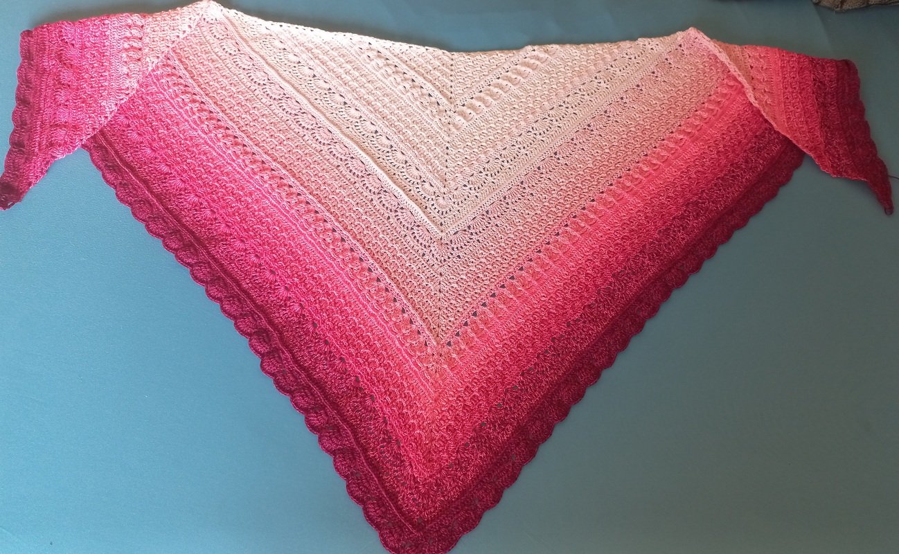 Häkelanleitung Tuch "Glücksbote"- 2 Größen möglich