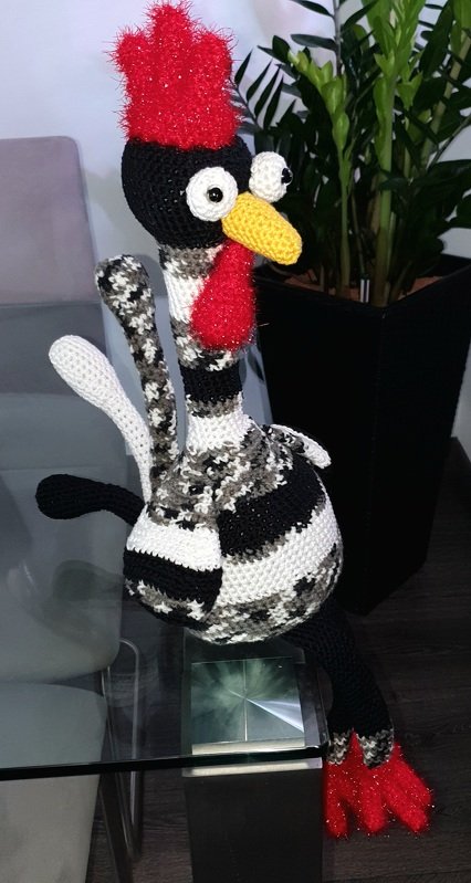 XL Gockel GLUPSCHI Kantenhocker Hühner Hahn Ostern Frühlingsdeko