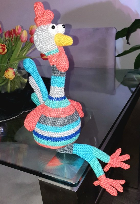 XL Gockel GLUPSCHI Kantenhocker Hühner Hahn Ostern Frühlingsdeko