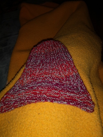 Mütze nach Anleitung aus dem Buch 