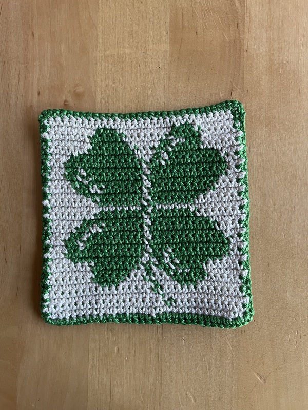 Crochet Pattern Coaster &quot;Clover&quot;