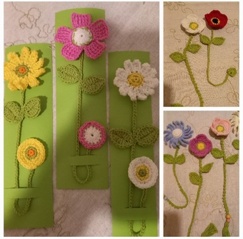 ...die Lesezeichen zu häkeln hat viel Spaß gemacht.
Die Anleitungen sind teilweise von Bommelie und teilweise meine Idee. 🌷🌸🍃