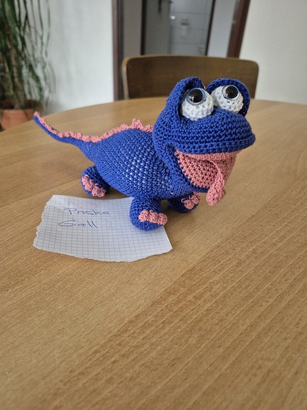 Häkelanleitung Fridolin der grüne Drachengecko