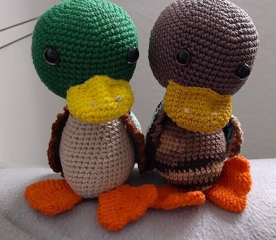 Häkelanleitung Ente Rudi und Trixi