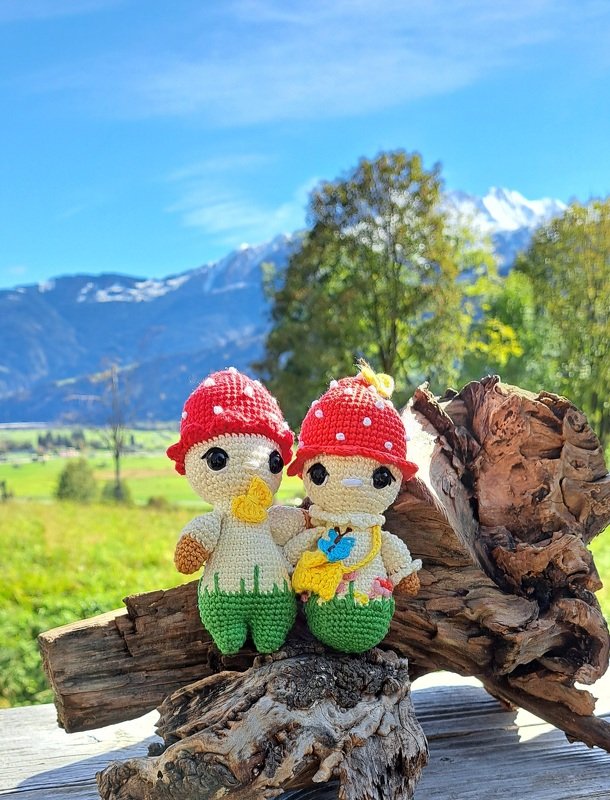 Häkelanleitung Pilzkinder „Pippa &amp; Pepe“
