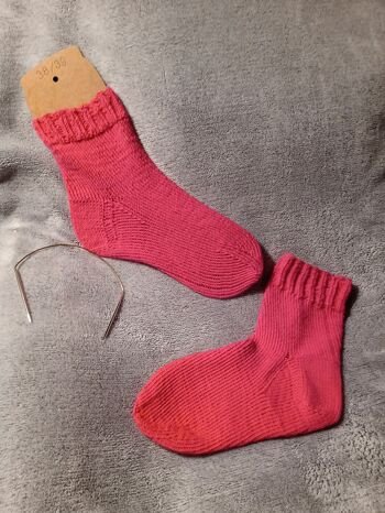 Socken gestrickt mit Crazy Trio Nadeln