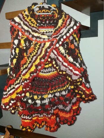 Großes Projekt Kreisweste, gehäkelt