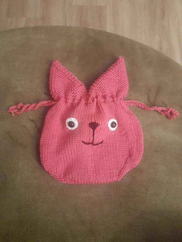 Häschentasche - Häschenbeutel - Strickanleitung