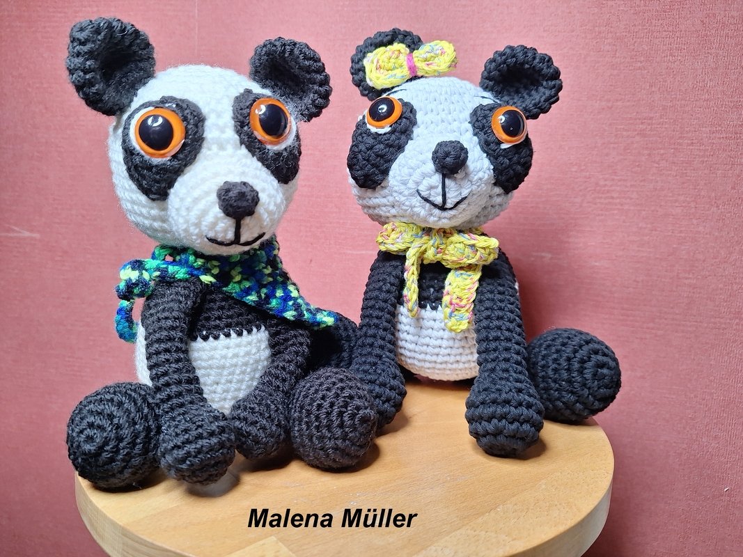 Panda Putzi und Paula Häkelanleitung