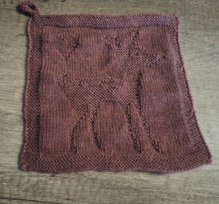 Strickanleitung Waschlappen / Spültuch "Rehkitz" - ganz einfach