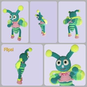 Das ist Flipsi, die anderen beiden folgen noch.
Das Paket mit den 3 Anleitungen lohnt sich und ist sehr gut nachzuarbeiten.