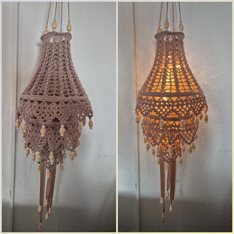 Häkelanleitung Lampion "boho chic"