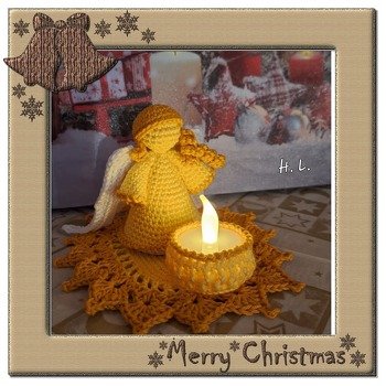 Engel mit einem Teelicht Halter, auch eine wunderbare Anleitung von Angi Design.