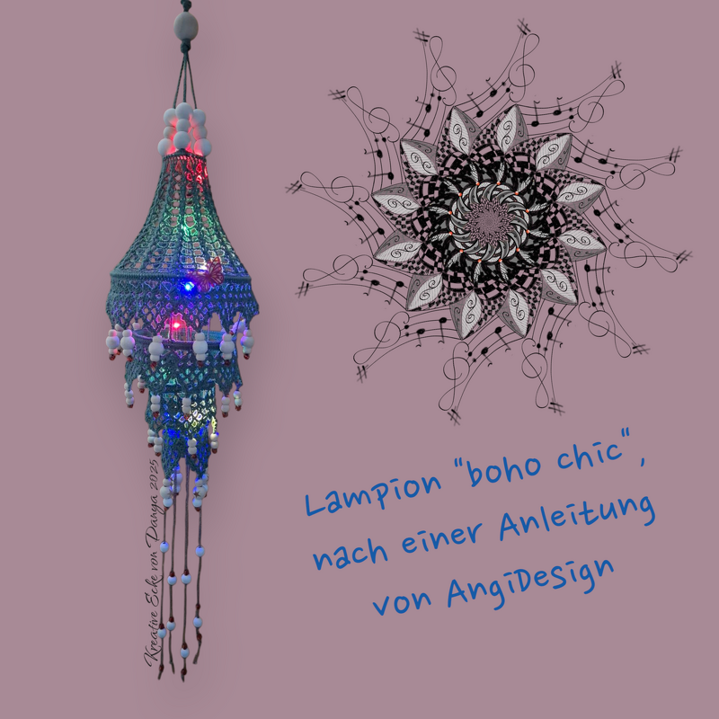 Häkelanleitung Lampion "boho chic"