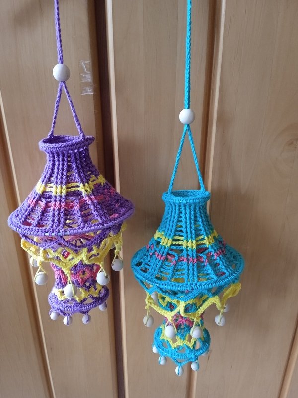 Häkelanleitung bunter Lampion