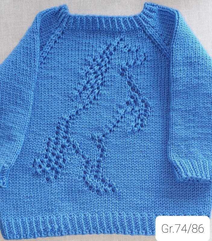 Knitting pattern kids jumper "horse"