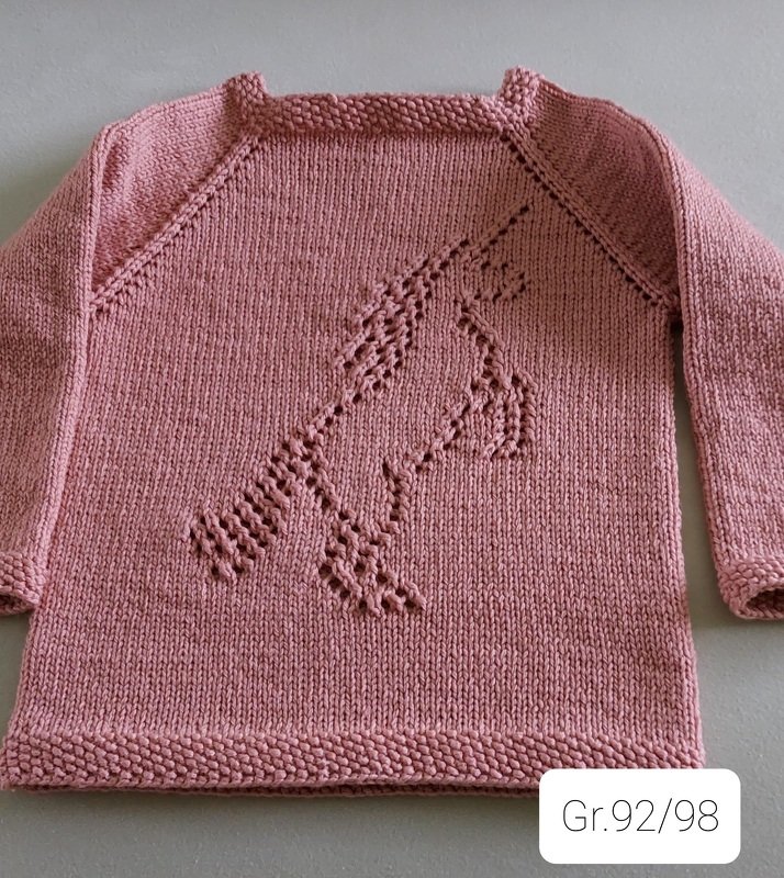 Knitting pattern kids jumper "horse"