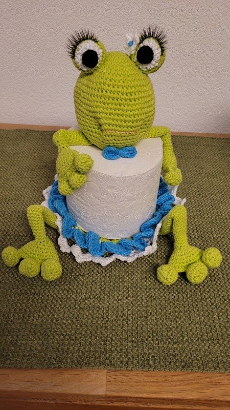 Häkelanleitung Klopapier Halter &quot;Fröschlein Koko &amp; Koketta&quot;