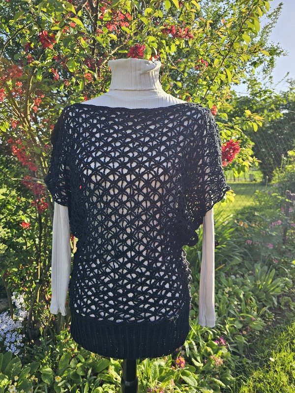 Shirt Velran Lochmustershirt Netzshirt Sommerliches Shirt häkeln Top