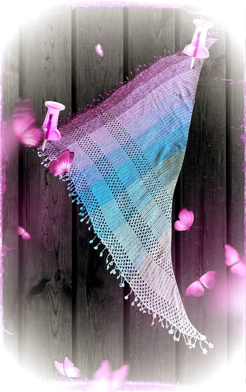 Crochet pattern shawl, wrap Daisy