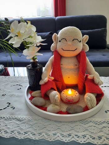 Super tolle und einfache Anleitung. Habe ihn für meine Enkelin gehäkelt. Werde für mich auch noch einen Buddha häkeln 😊👍