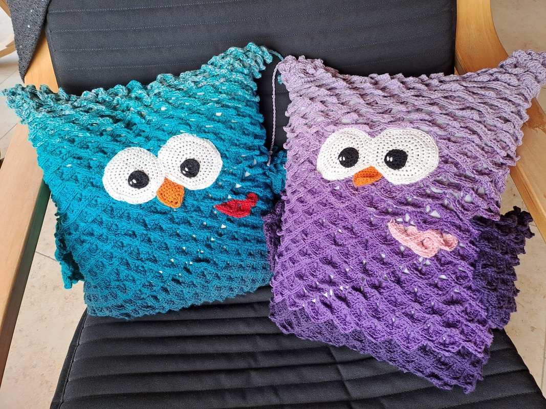 Chouette - Eulenkissen mit beweglichen Augen