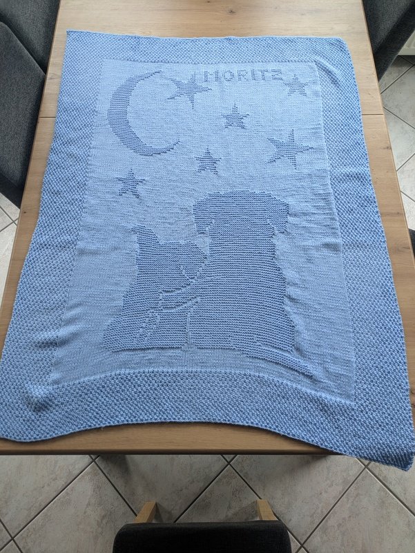 Knitting pattern baby / children&#039;s blanket &quot;Dream Night II&quot; - easy