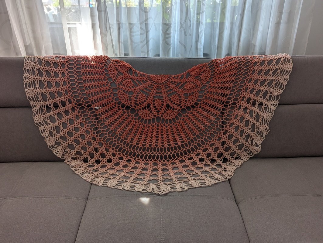 crochet pattern half circle shawl "Julia"