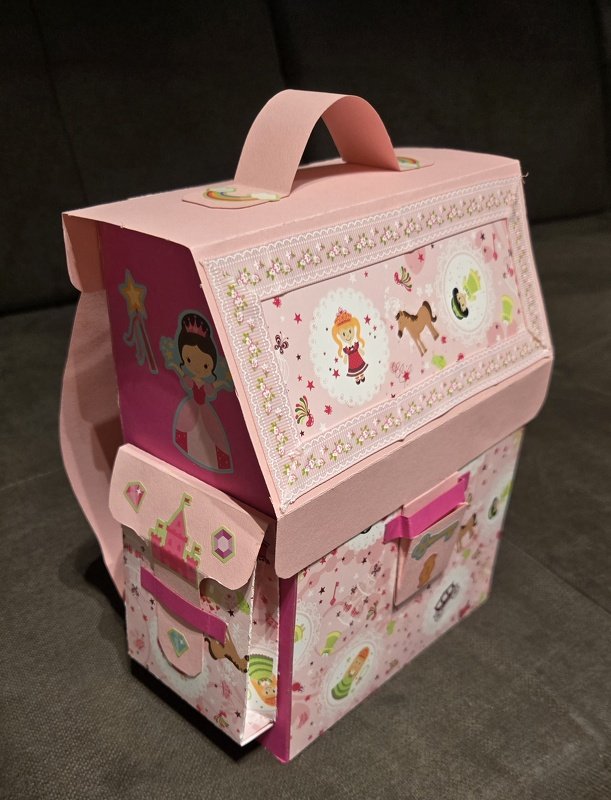 Geschenktasche – Schulranzen mit Sternen – Bastelanleitung und Vorlagen