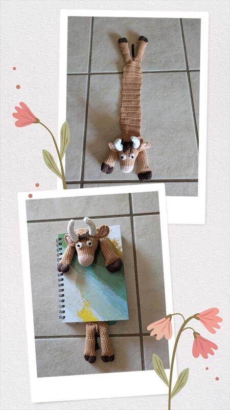 Pattern bookmark highland cattle Scotty